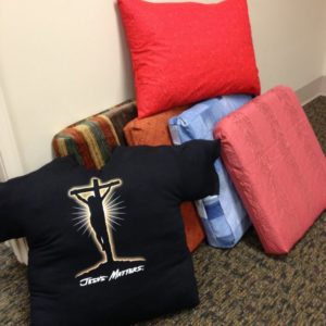 Fun and comfy floor cushions for the Acteens.